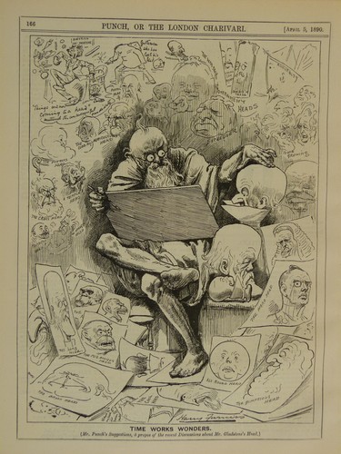 Punch cartoon 1890 time works - punch,