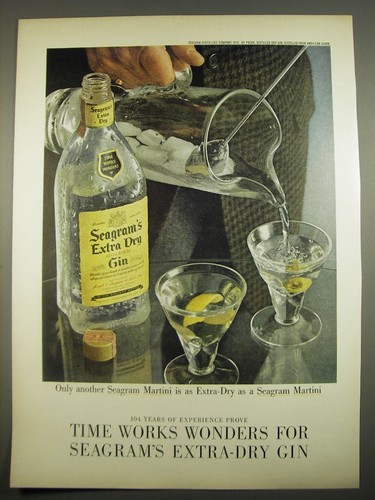 1961 seagram extra dry - seagram's,